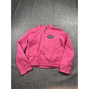 Dickies Women's L Mock Neck Biker Jacket Pink Arlen Ness California Streetwear